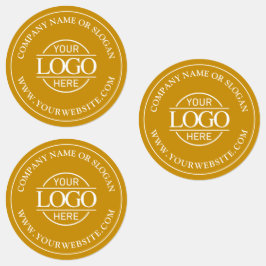カスタムシンプルエレガントマスタードイエロービジネスロゴ ラベル