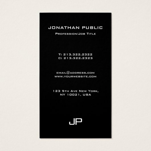 カスタムシンプルエレガントモダンプロフェッショナル (裏面)