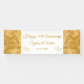 カスタムシンプルエレガント金ゴールド50周年記念パーティー 横断幕 (横)