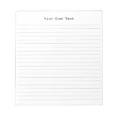 カスタムシンプルクラシックホワイトラインメモ帳 ノートパッド (正面)