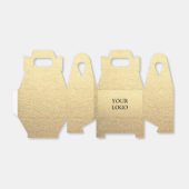 カスタムシンプルクリーン金ゴールドギフトロゴはこちら フェイバーボックス (折り畳みなし)