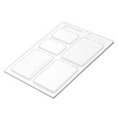 カスタムシンプルグレイミニマルアンダテッドデイリープランナー ノートパッド (アングル)