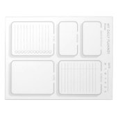 カスタムシンプルグレイミニマルアンダテッドデイリープランナー ノートパッド (正面)