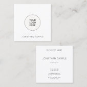 カスタムシンプルテンプレートのアップロードモダン スクエア名刺 (正面/裏面)