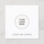 カスタムシンプルテンプレートのアップロードモダン スクエア名刺 (正面)