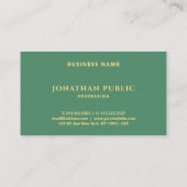 カスタムシンプルテンプレートエレガントモダン金ゴールドフォント 名刺 (裏面)