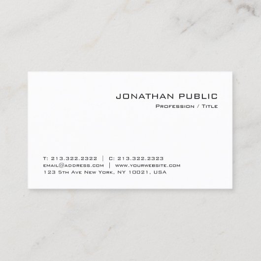 カスタムシンプルテンプレートモダン半光沢かわいい 名刺 (裏面)