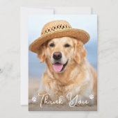 カスタムシンプルドッグペットフォトベットテック獣医 サンキューカード (正面)