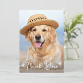 カスタムシンプルドッグペットフォトベットテック獣医 サンキューカード (スタンド正面)