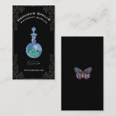 カスタムシンプルブラックウィッチクラフトボトル 名刺 (正面/裏面)