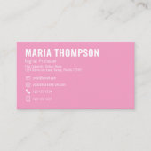 カスタムシンプルペイズリースタイリッシュピンクブルーエレガント 名刺 (正面)