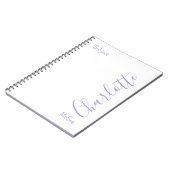 カスタムシンプルミニマルモダンリストシックパープル ノートブック (左側)