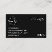 カスタムシンプルミニマルモダン主義ソーシャルメディア 名刺 (正面)