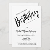 カスタムシンプルミニマル脚誕生会 招待状 (正面/裏面)