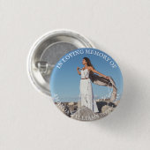 カスタムシンプルミニマルKeepsake Photo Script 缶バッジ (正面&裏面)