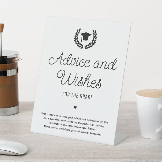 カスタムシンプルモダンアドバイスと希望 台座サイン (インサイチュ)