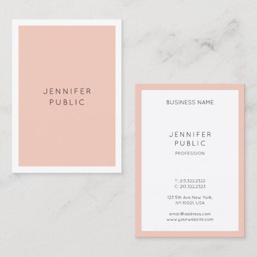 カスタムシンプルモダンエレガントトレンディー 名刺 (正面/裏面)