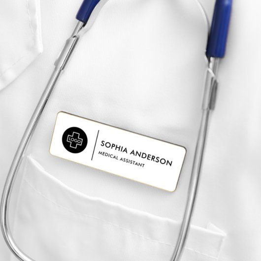 カスタムシンプルモダンエレガントブラックマグネットタイトル 名札