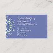 カスタムシンプルモダンシックパープルグリーンスタイリッシュ 名刺 (正面)