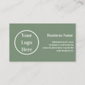 カスタムシンプルモダンセージ緑ホワイト 名刺 (正面)
