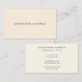 カスタムシンプルモダンテンプレートエレガントクリーム色 名刺 (正面/裏面)