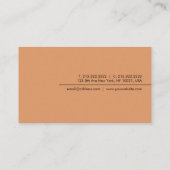 カスタムシンプルモダンテンプレートエレガント色 名刺 (裏面)