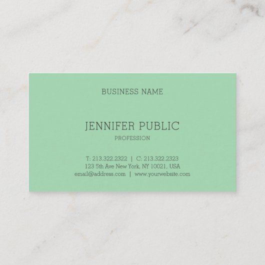 カスタムシンプルモダンテンプレートプロフェッショナルエレガント 名刺 (裏面)