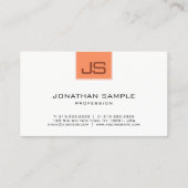 カスタムシンプルモダンテンプレートモノグラムエレガント 名刺 (裏面)