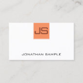 カスタムシンプルモダンテンプレートモノグラムエレガント 名刺 (正面)