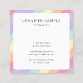 カスタムシンプルモダンデザインテンプレートカラフル スクエア名刺 (裏面)