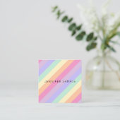 カスタムシンプルモダンデザインテンプレートカラフル スクエア名刺 (スタンド正面)