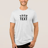 カスタムシンプルモダンメンズホワイトフレックトリブレンド トライブレンドＴシャツ (正面)