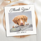 カスタムシンプルモダン写真かわいい犬のペット結婚ズ スタンダードカクテルナプキン