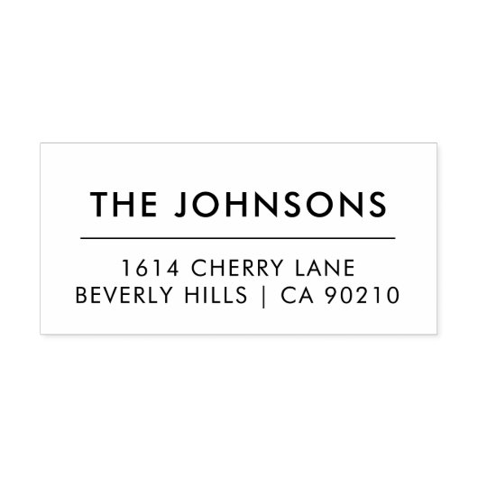 カスタムシンプルモダン差出人住所スタンプ セルフインキングスタンプ (デザイン)