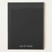 カスタムシンプルモダン文字エレガントラグジュアリー プランナー手帳 (裏面)