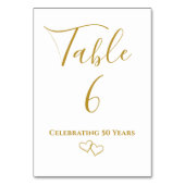 カスタムシンプルモダン50周年記念パーティー テーブルナンバー (裏面)