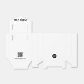 カスタムシンプルロゴありがとうQRコードくもの巣 フェイバーボックス (折り畳みなし)