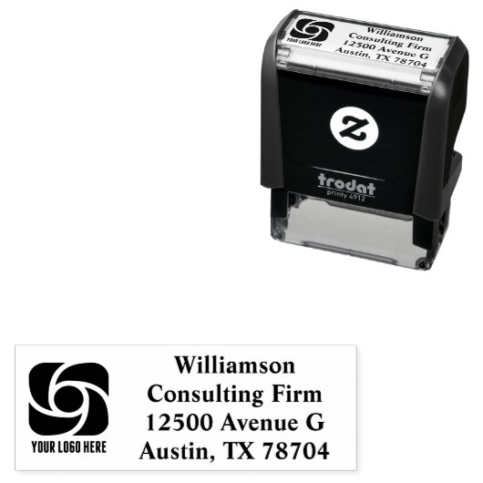 カスタムシンプルロゴ会社差出人住所 セルフインキングスタンプ (インサイチュ)