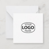 カスタムシンプルロゴQRコード ノートカード (正面)