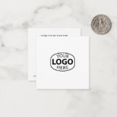 カスタムシンプルロゴQRコード ノートカード (正面/裏面インサイチュ)