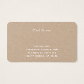 カスタムシンプル一般店舗クラフトカード (裏面)