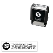 カスタムシンプル会社のロゴの住所 セルフインキングスタンプ (インサイチュ)