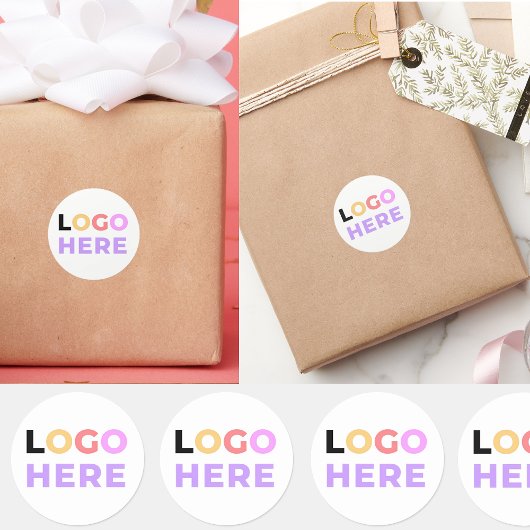 カスタムシンプル会社のロゴ | エレガントミニマル ラウンドシール