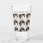 カスタムシンプル円形画像コラージュの追加の名前 タンブラーグラス (裏面)