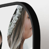 カスタムシンプル円形画像コラージュの追加の名前 ピックルボールラケット (左詳細)