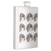 カスタムシンプル円形画像コラージュの追加の名前 フラスク (右)