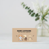 カスタムシンプル可愛いペットPETサービスクラフトビジネス 名刺 (スタンド正面)