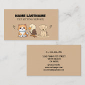 カスタムシンプル可愛いペットPETサービスクラフトビジネス 名刺 (正面/裏面)