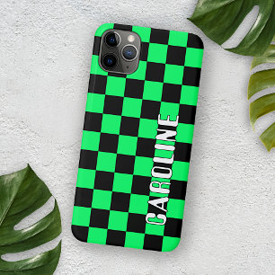 カスタムシンプル抽象幾何学チェックモザイクアート iPhone 11 PRO MAXケース