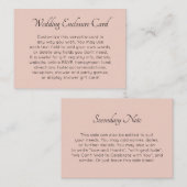 カスタムシンプル汎用DIY赤面ピンク結婚ズ エンクロージャーカード (正面/裏面)